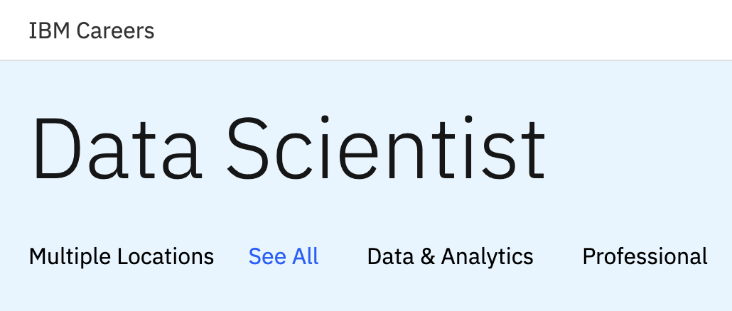 Data Scientist job openings at IBM in USA